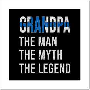 Grand Father Finnish Grandpa The Man The Myth The Legend - Gift for Finnish Dad With Roots From  Finland Posters and Art